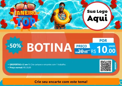 Modelo de Cartaz para Cartaz A4 Horizontal com o tema Janeiro Top para Agropecuária