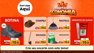 Modelo de TV para TV Horizontal com o tema Quarta da Economia para Agropecuária