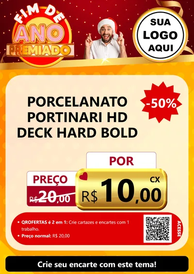 Modelo de Cartaz para Cartaz A4 Vertical com o tema Fim de Ano Premiado para Pisos e revestimentos