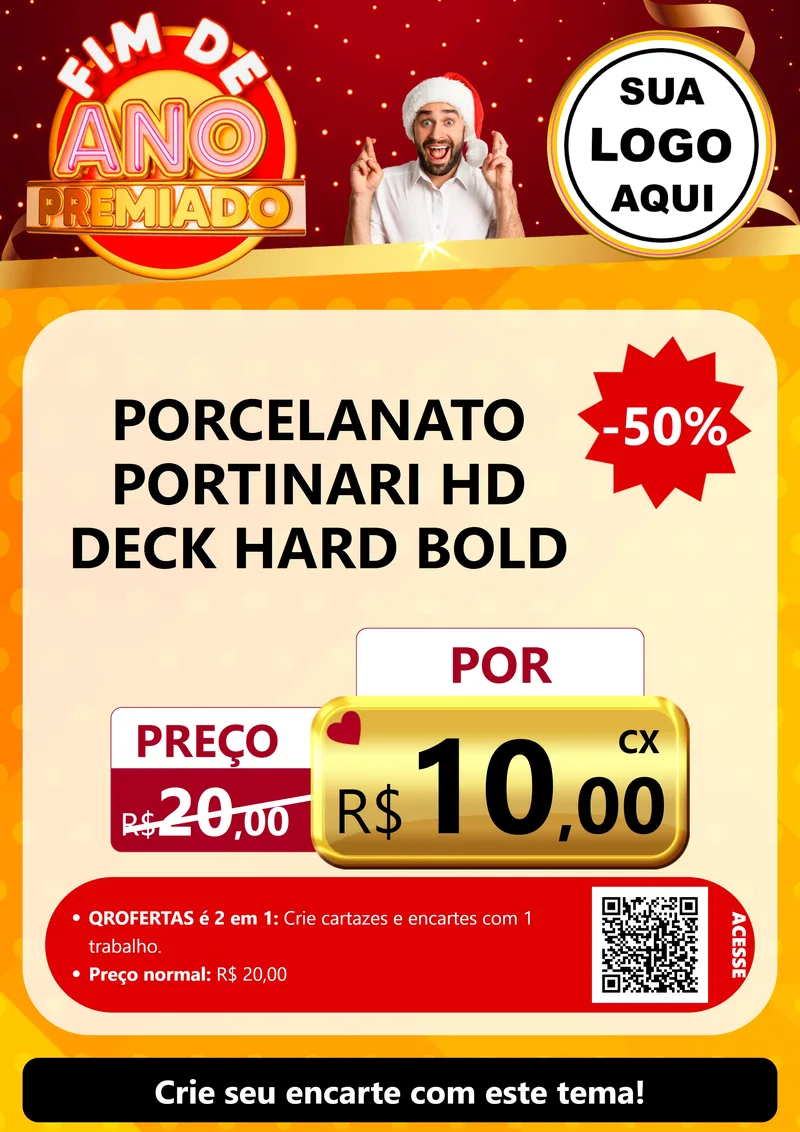 Modelo de Cartaz para Cartaz A4 Vertical com o tema Fim de Ano Premiado para Pisos e revestimentos