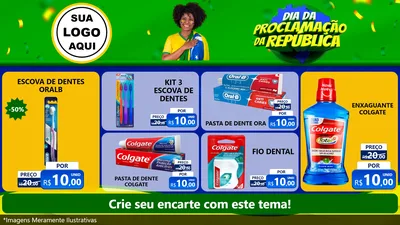 Modelo de TV para TV Horizontal com o tema Dia Da Proclamação Da República para Higiene Pessoal