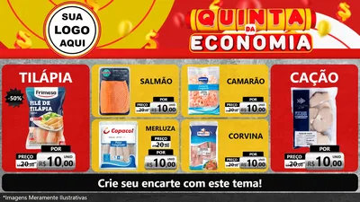 Modelo de TV para TV Horizontal com o tema Quinta da Economia para Peixaria