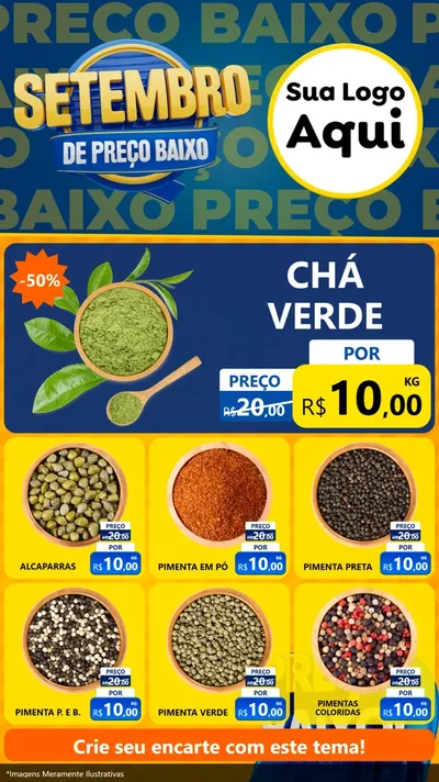 Modelo de Rede Social para Stories com o tema Setembro De Preço Baixo para Produtos Naturais