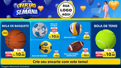 Modelo de TV para TV Horizontal com o tema Ofertas de Fim de Semana para Artigos Esportivos