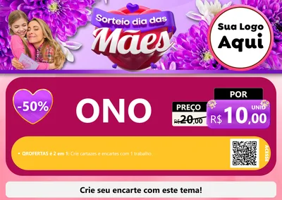 Modelo de Cartaz para Cartaz A4 Horizontal com o tema Sorteio Dia das Mães para Óticas