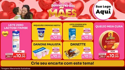Modelo de TV para TV Horizontal com o tema Semana Das Mães para Frios e Laticínios