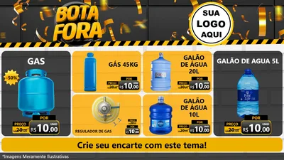 Modelo de TV para TV Horizontal com o tema Bota Fora para Água e gás