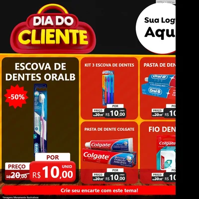 Modelo de Rede Social para Feed Facebook com o tema Dia do Cliente para Higiene Pessoal