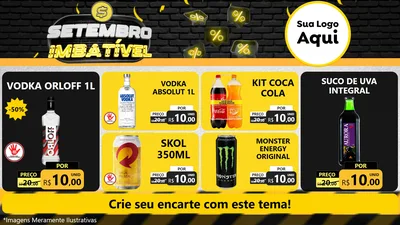 Modelo de TV para TV Horizontal com o tema Setembro Imbatível para Distribuidora de bebidas