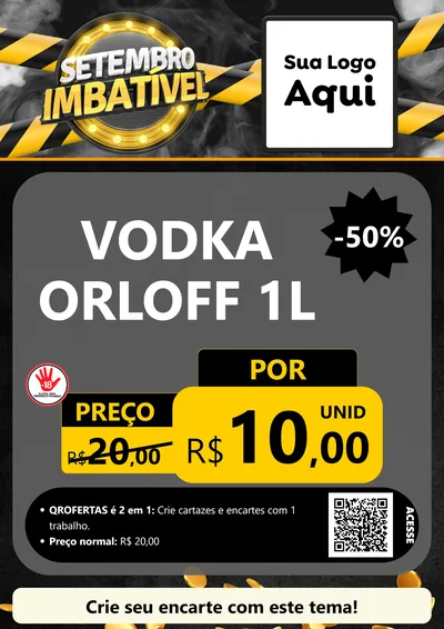 Modelo de Cartaz para Cartaz A4 Vertical com o tema Setembro Imbatível para Distribuidora de bebidas