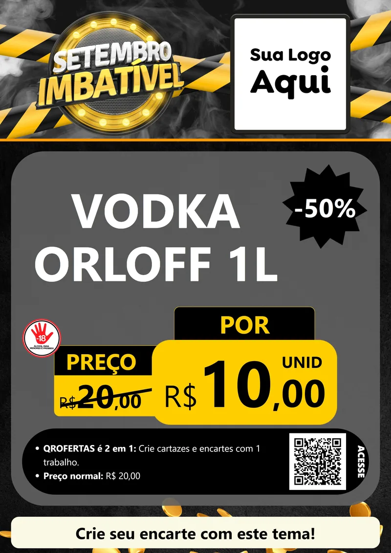 Modelo de Cartaz para Cartaz A4 Vertical com o tema Setembro Imbatível para Distribuidora de bebidas