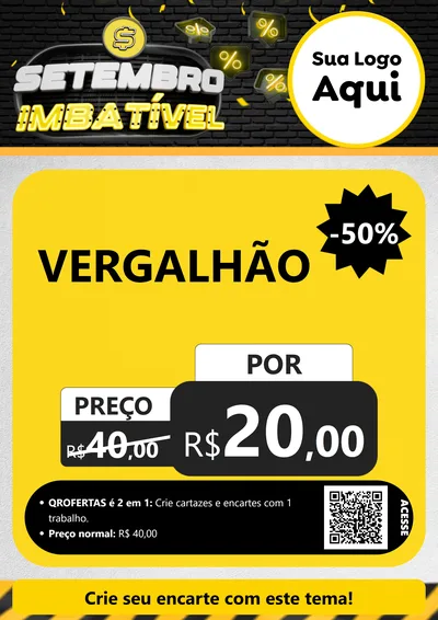 Modelo de Cartaz para Cartaz A4 Vertical com o tema Setembro Imbatível para Ferragens