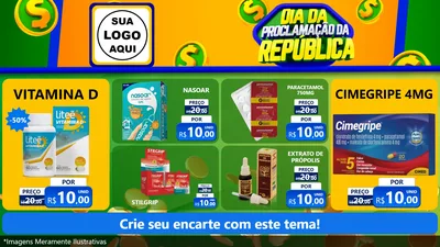 Modelo de TV para TV Horizontal com o tema Dia Da Proclamação da República para Farmácia