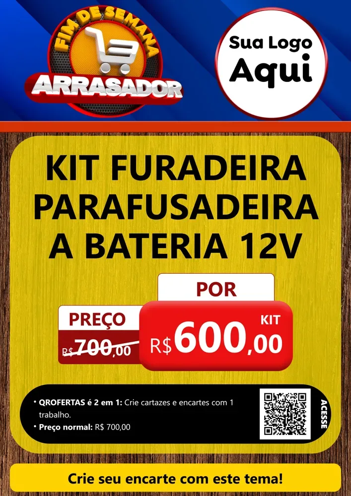 Modelo de Cartaz para Cartaz A4 Vertical com o tema Fim De Semana Arrasador para Maquinas e Ferramentas