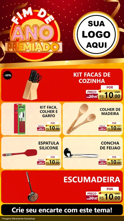 Modelo de TV para TV Vertical com o tema Fim de Ano Premiado para Utilidades Domésticas