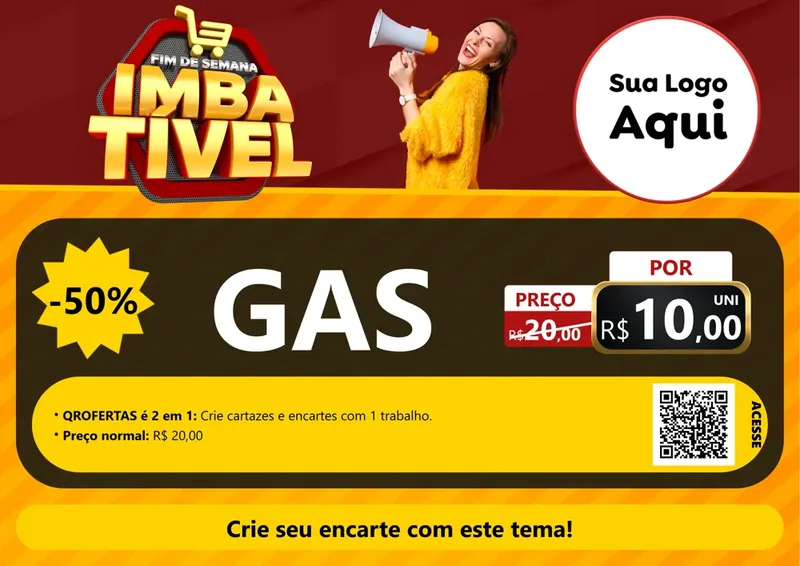 Modelo de Cartaz para Cartaz A4 Horizontal com o tema Fim de Semana Imbatível para Água e gás