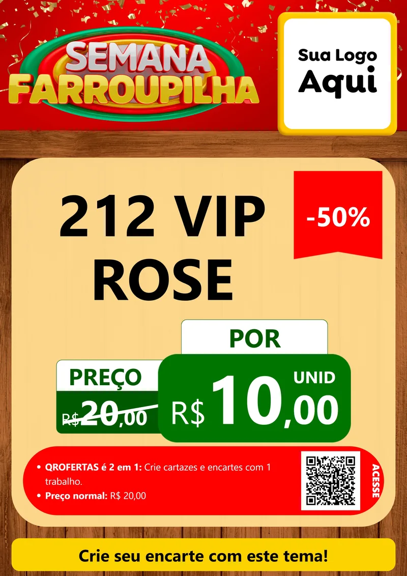Modelo de Cartaz para Cartaz A4 Vertical com o tema Semana Farroupilha para Perfumes