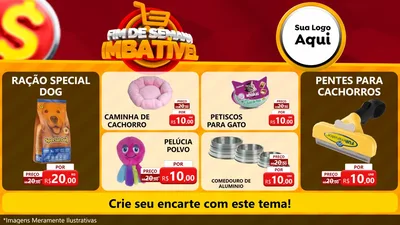 Modelo de TV para TV Horizontal com o tema Fim de Semana Imbatível para Pet Shop