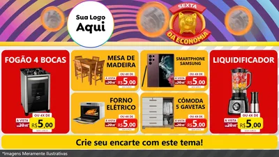 Modelo de TV para TV Horizontal com o tema Sexta da Economia para Móveis e Eletro
