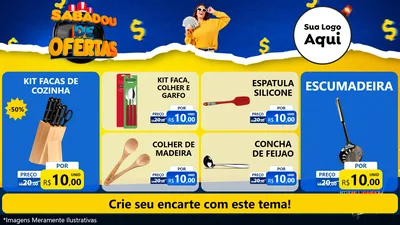 Modelo de TV para TV Horizontal com o tema Sabadou de Ofertas para Utilidades Domésticas