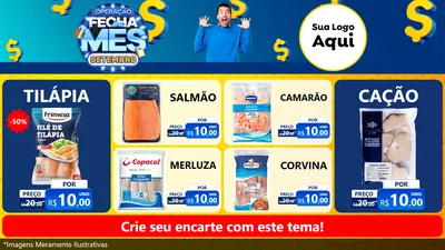 Modelo de TV para TV Horizontal com o tema Operação Fecha Mês Setembro para Peixaria