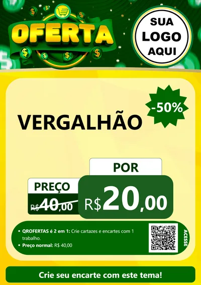 Modelo de Cartaz para Cartaz A4 Vertical com o tema Oferta para Ferragens