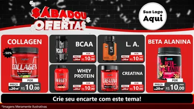 Modelo de TV para TV Horizontal com o tema Sabadou de Ofertas para Suplementos alimentares