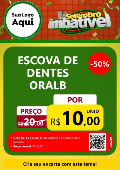 Modelo de Cartaz para Cartaz A4 Vertical com o tema Setembro Imbatível para Higiene Pessoal