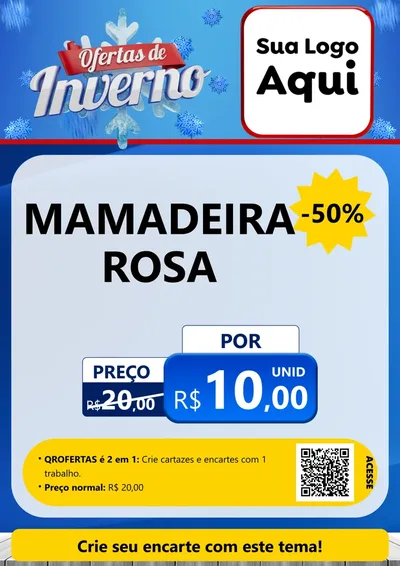 Modelo de Cartaz para Cartaz A4 Vertical com o tema Ofertas de Inverno para Bebês