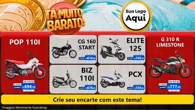 Modelo de TV para TV Horizontal com o tema Está Muito Barato para Concessionaria de Motos