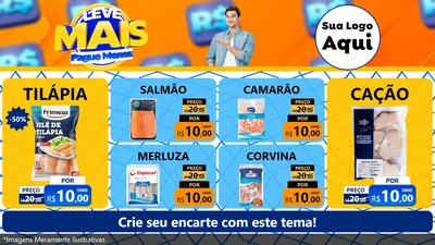 Modelo de TV para TV Horizontal com o tema Leve Mais, Pague Menos para Peixaria