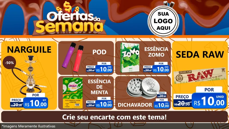 Modelo de TV para TV Horizontal com o tema Ofertas da Semana - Páscoa para Tabacaria