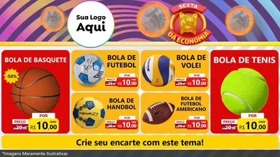 Modelo de TV para TV Horizontal com o tema Sexta da Economia para Artigos Esportivos