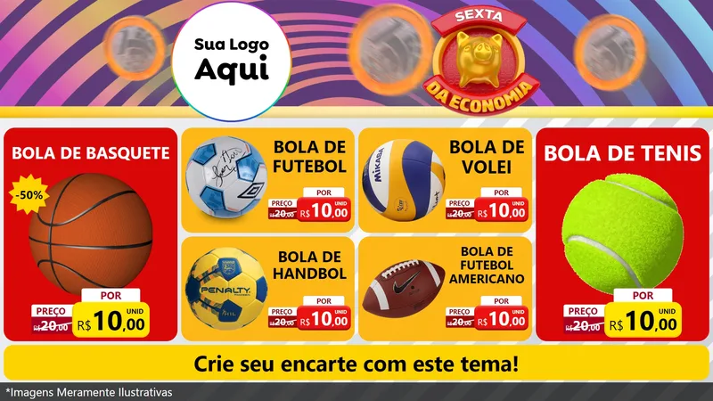 Modelo de TV para TV Horizontal com o tema Sexta da Economia para Artigos Esportivos