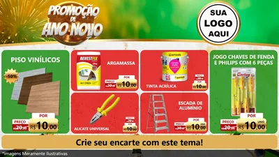 Modelo de TV para TV Horizontal com o tema Promoção de Ano Novo para Material para Construção