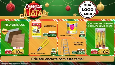 Modelo de TV para TV Horizontal com o tema Ofertas de Natal para Material para Construção