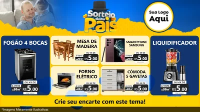 Modelo de TV para TV Horizontal com o tema Sorteio Dia Dos Pais para Móveis e Eletro
