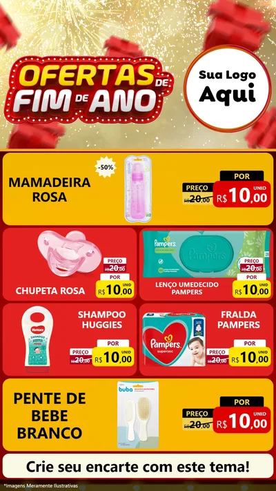 Modelo de TV para TV Vertical com o tema Ofertas de Fim de Ano para Bebês