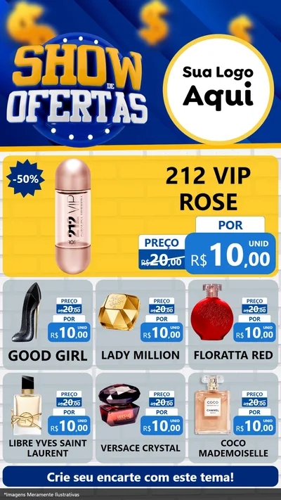 Modelo de Rede Social para Stories com o tema Show de Ofertas para Perfumes