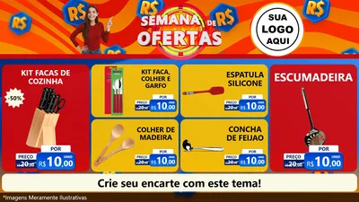 Modelo de TV para TV Horizontal com o tema Semana de Ofertas para Utilidades Domésticas