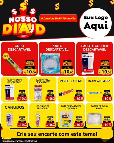 Modelo de Rede Social para Feed Instagram com o tema Nosso Dia D para Embalagens