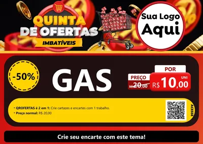 Modelo de Cartaz para Cartaz A4 Horizontal com o tema Quinta de Ofertas Imbatíveis para Água e gás
