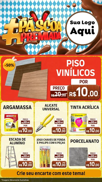 Modelo de Rede Social para Stories com o tema Páscoa Premiada para Material para Construção
