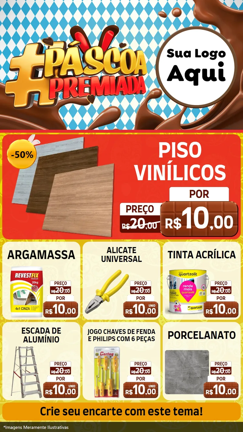 Modelo de Rede Social para Stories com o tema Páscoa Premiada para Material para Construção