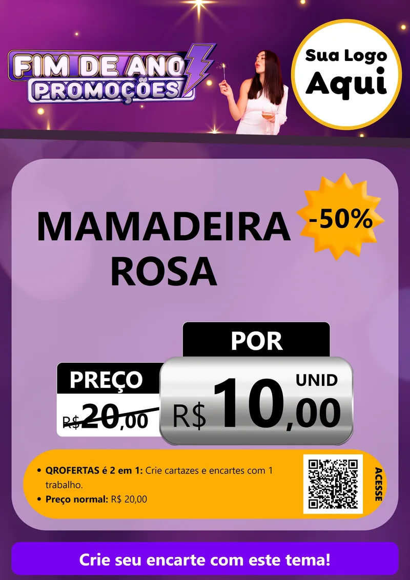 Modelo de Cartaz para Cartaz A4 Vertical com o tema Fim de Ano Promoções para Bebês