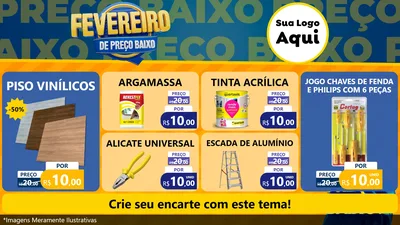 Modelo de TV para TV Horizontal com o tema Fevereiro de Preço Baixo para Material para Construção