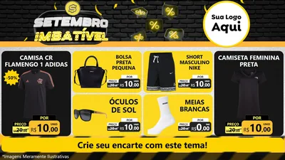 Modelo de TV para TV Horizontal com o tema Setembro Imbatível para Roupas e acessórios