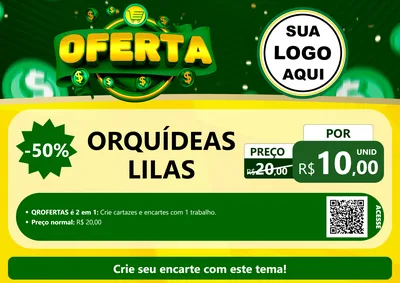 Modelo de Cartaz para Cartaz A4 Horizontal com o tema Oferta para Floricultura e jardim