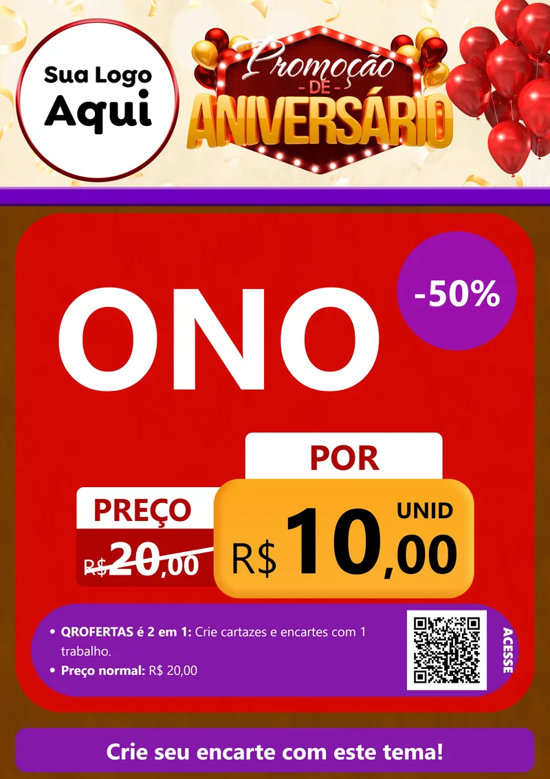 Modelo de Cartaz para Cartaz A4 Vertical com o tema Promoção de Aniversário para Óticas