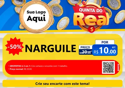 Modelo de Cartaz para Cartaz A4 Horizontal com o tema Quinta do Real para Tabacaria